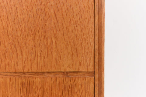 Vintage Oak Tallboy Chest of Drawers by Meredew