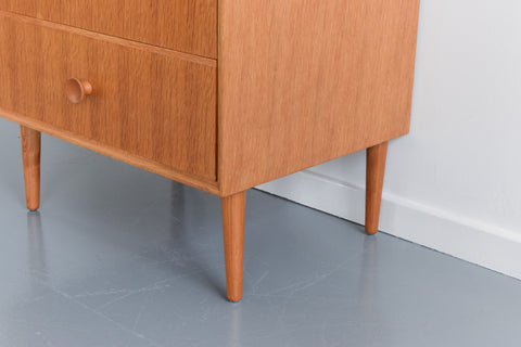 Vintage Oak Tallboy Chest of Drawers by Meredew