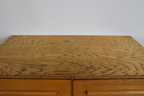 Vintage Oak 6 Drawer Chest of Drawers / Plan Chest