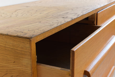Vintage Oak 6 Drawer Chest of Drawers / Plan Chest