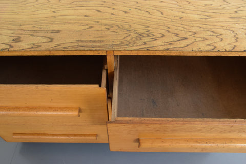 Vintage Oak 6 Drawer Chest of Drawers / Plan Chest