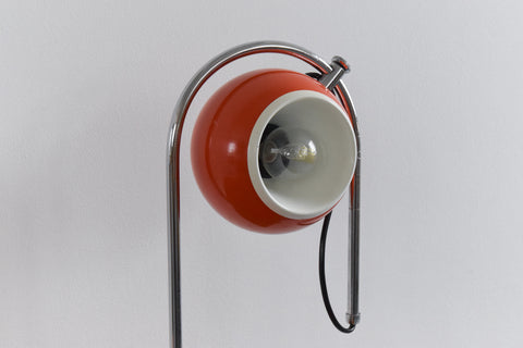 Vintage Orange Italian Eyeball Table Lamp