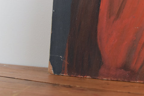 Vintage Original 1960s Oil on Board Portrait Painting of a Lady in Robes by Cynthia Oliver