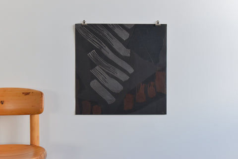 Vintage Original Abstract Collage by Artist Robert Arthur Bramwell