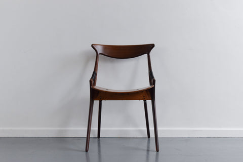 Vintage Pair of Rare Danish Early 1950s Model 71 Dining Chairs By Arne Hovmand Olsen For Mogens Kold