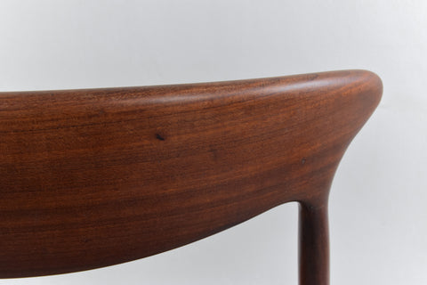 Vintage Pair of Rare Danish Early 1950s Model 71 Dining Chairs By Arne Hovmand Olsen For Mogens Kold