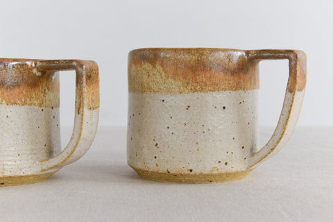 Vintage Pair of Studio Pottery Mugs