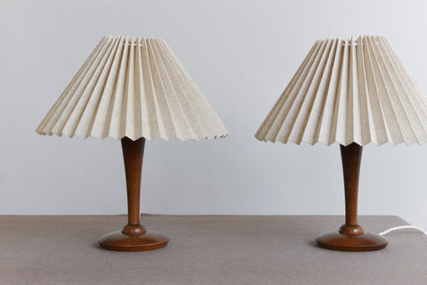 Vintage Pair of Wooden Lamp Bases