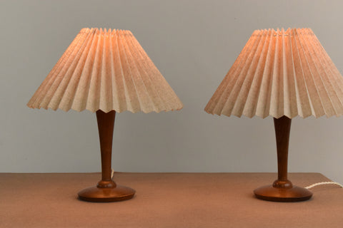 Vintage Pair of Wooden Lamp Bases
