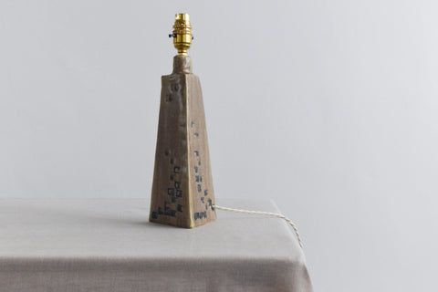 Vintage Patterned Ceramic Triangular Table Lamp Base