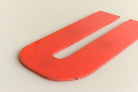 Vintage Perspex Red Cinema / Theatre / Shop Sign Letter 'U'