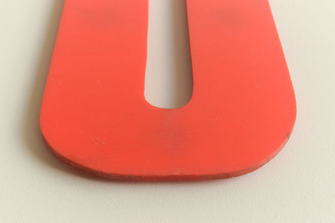 Vintage Perspex Red Cinema / Theatre / Shop Sign Letter 'U'