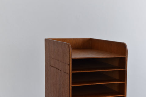 Vintage Plywood Desktop Paper Rack
