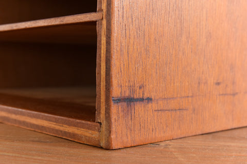 Vintage Plywood Desktop Paper Rack