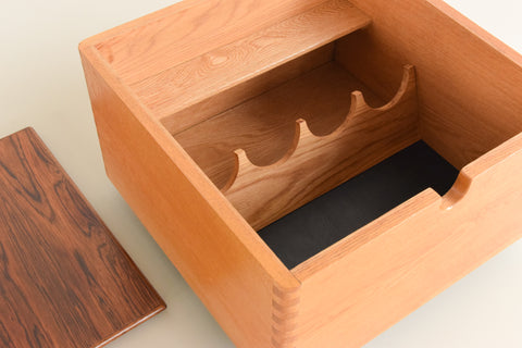 Vintage Rare 1960s Oak and Rosewood Drinks Box