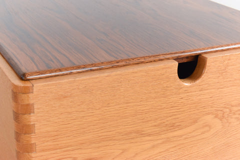 Vintage Rare 1960s Oak and Rosewood Drinks Box