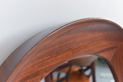 Vintage Rare Swedish Teak Mirror by Glas & Trä Hovmantorp