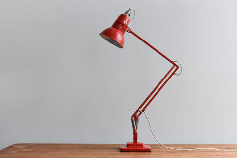 Vintage Red Herbert Terry & Sons Anglepoise Lamp Model No. 1227
