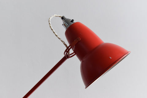 Vintage Red Herbert Terry & Sons Anglepoise Lamp Model No. 1227