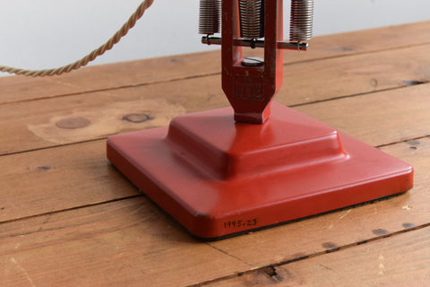 Vintage Red Herbert Terry & Sons Anglepoise Lamp Model No. 1227