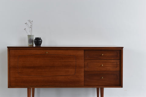 Vintage Small Rosewood and Mahogany Sideboard by White & Newton Ltd