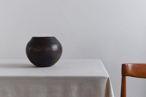 Vintage Rustic Studio Pottery Terracotta Globular Vase