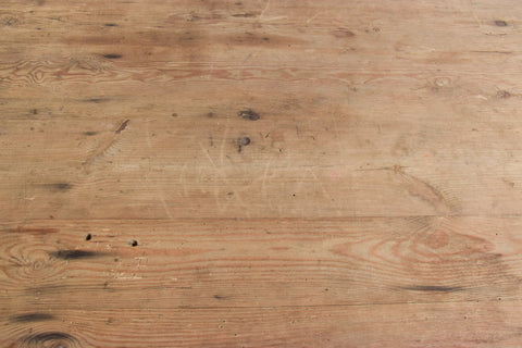 Vintage Rustic Wooden Folding Trestle Table with Metal Legs