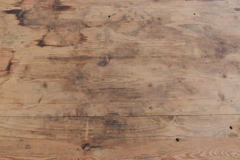 Vintage Rustic Wooden Folding Trestle Table with Metal Legs