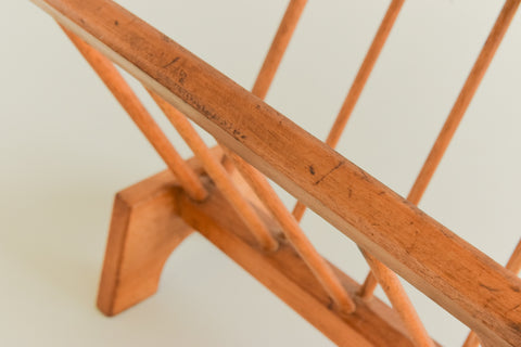 Vintage Rustic Wooden Magazine Rack