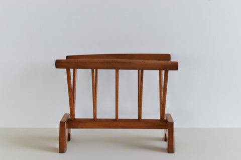 Vintage Rustic Wooden Magazine Rack