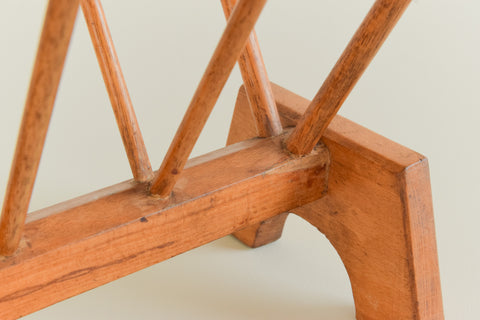 Vintage Rustic Wooden Magazine Rack