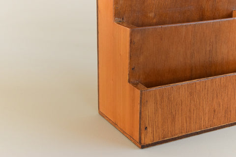 Vintage Rustic Wooden Stationary / Letter Rack