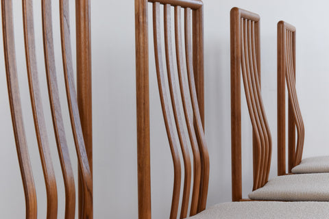 Vintage Danish Set of Four Teak Dining Chairs by Boltinge