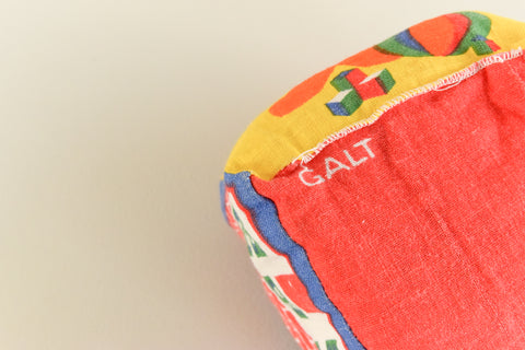 Vintage Set of Six Galt Toys Fabric Baby Blocks