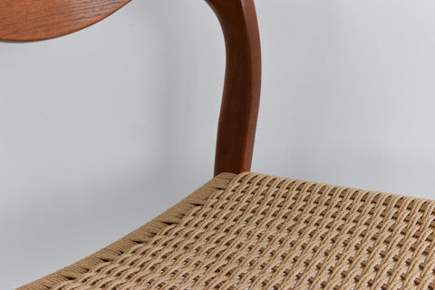 Vintage Set of Four Danish Teak Model 71 Dining Chairs by Niels Otto Møller for J.L. Møller