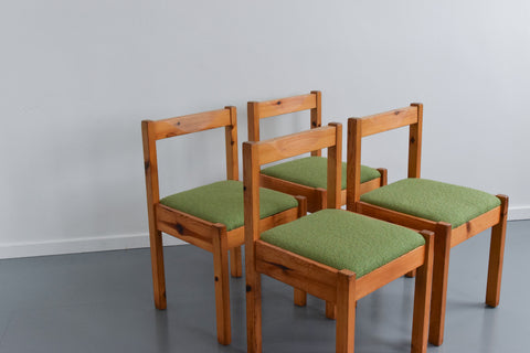 Vintage Set of Four Pine Dining Chairs by Hamlet Furniture