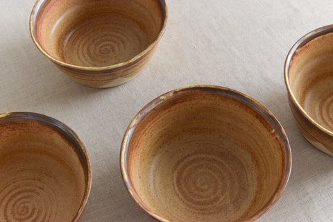 Vintage Set of Four Small Studio Pottery Bowls