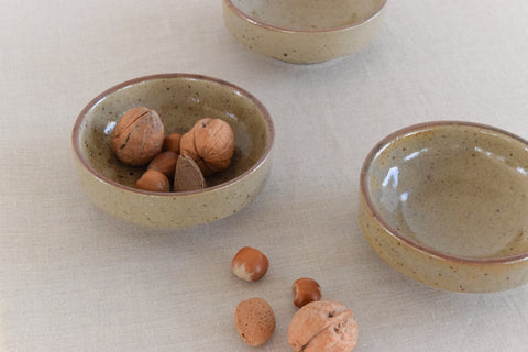 Vintage Set of 3 Small Studio Pottery Bowls