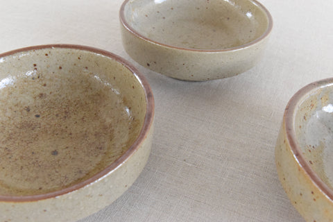 Vintage Set of 3 Small Studio Pottery Bowls