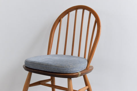 Vintage Single Ercol Light Elm Windsor Dining Chair No.370