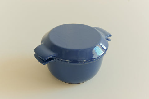 Vintage Small Blue Cast Iron Pot / Pan by Nacco Denmark