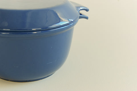 Vintage Small Blue Cast Iron Pot / Pan by Nacco Denmark