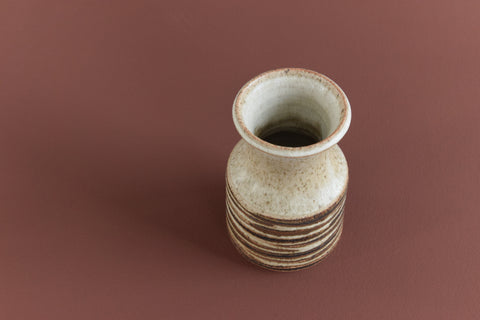 Vintage Small Brown Studio Pottery Ceramic Bud Vase