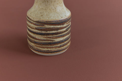 Vintage Small Brown Studio Pottery Ceramic Bud Vase