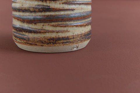 Vintage Small Brown Studio Pottery Ceramic Bud Vase