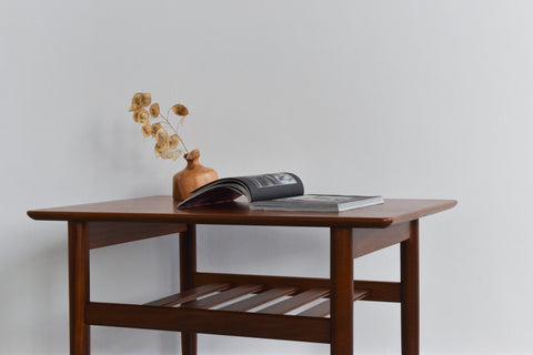 Vintage Small G Plan Teak Coffee Table with Magazine Rack / Shelf