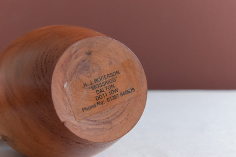 Vintage Small Hand Turned Wooden Vase