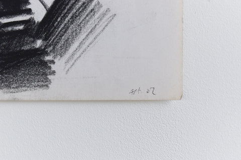 Vintage Small Original Portrait Charcoal Drawing by Artist Robert Arthur Bramwell