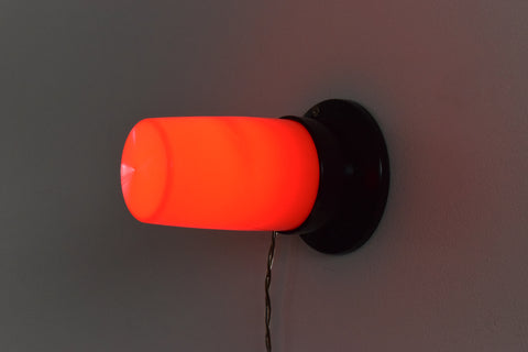 Vintage Small Red Darkroom Safety Light by Paterson in Plastic and Bakelite