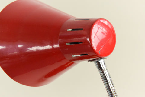 Vintage Small Red Gooseneck Desk Lamp by Searchlight
